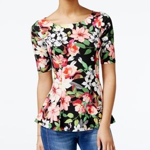 Guess peplum top M NWT